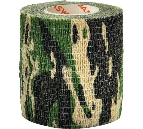 Изображение товара Камуфляжная лента защитная DASWERK эластичная маскировочная когезивная, 4,5 м х 5 см, 1 рулон 680037