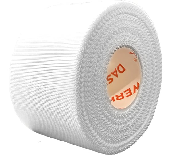 Изображение товара Спортивный тейп защитный DASWERK неэластичный для жесткой фиксации, 9,1 м х 3,8 см, 1 рулон, белый 680044