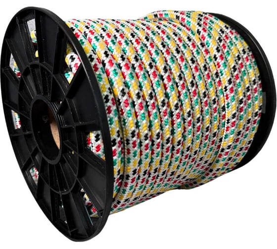 Изображение товара Шнур плетеный полипропиленовый ООО Оптхозторг 14 мм 50 м цвет разноцветный 05814501