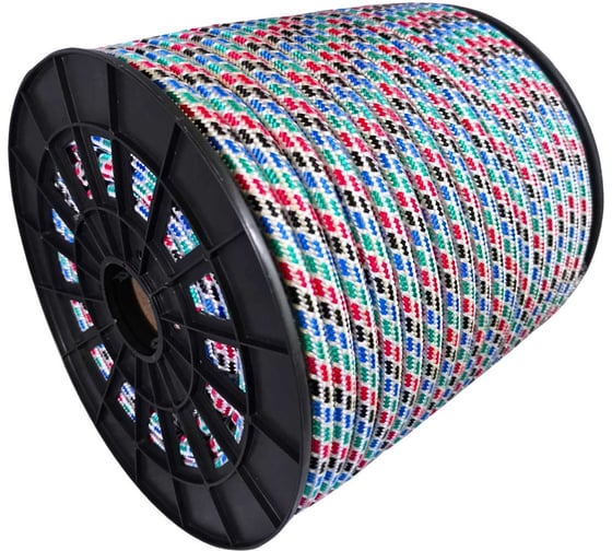 Изображение товара Шнур плетеный полипропиленовый ООО Оптхозторг 16 мм 50 м цвет разноцветный 05816501