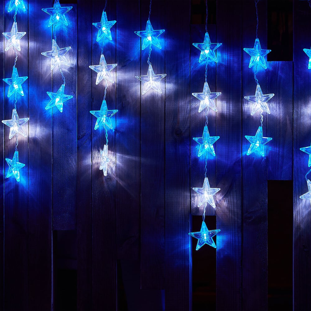 Изображение товара Светодиодный занавес Uniel ULD-E5505-196/DTK WHITE-BLUE для interiores и праздников