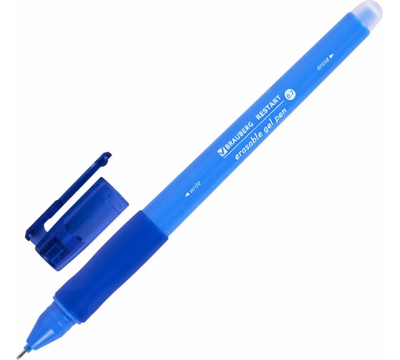 Изображение товара Стираемая гелевая ручка BRAUBERG Restart, синяя, игольчатый пишущий узел 0.7 мм, линия письма 0.35 мм 144102