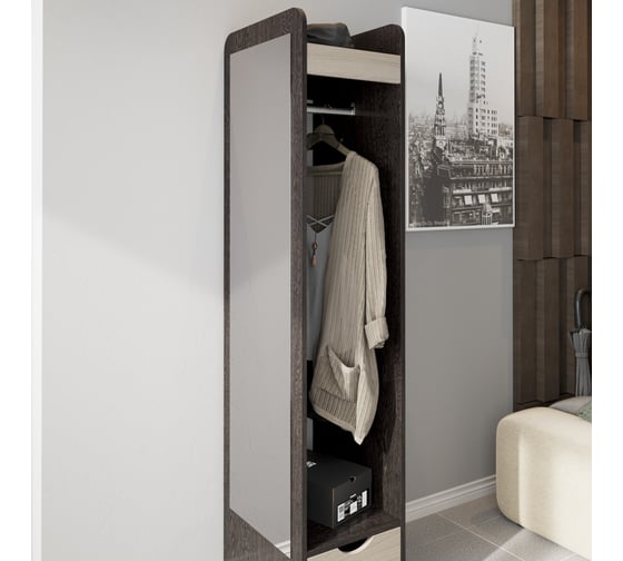 Изображение товара Вешалка комбинированная ТриЯ Лайт венге цаво/дуб гарден 253706