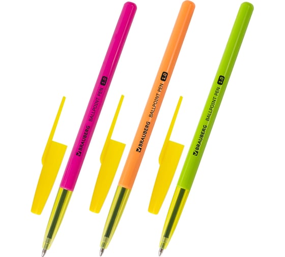 Изображение товара Шариковая ручка BRAUBERG Color, синяя, корпус ассорти, узел 1 мм, линия письма 0.5 мм 141507