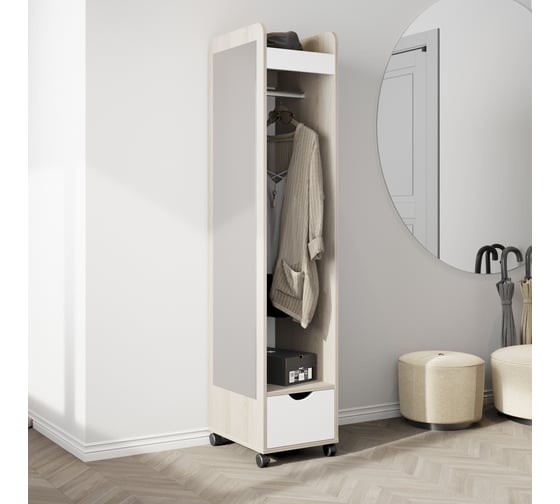 Изображение товара Вешалка комбинированная ТриЯ Лайт дуб гарден/белый глянец 253707