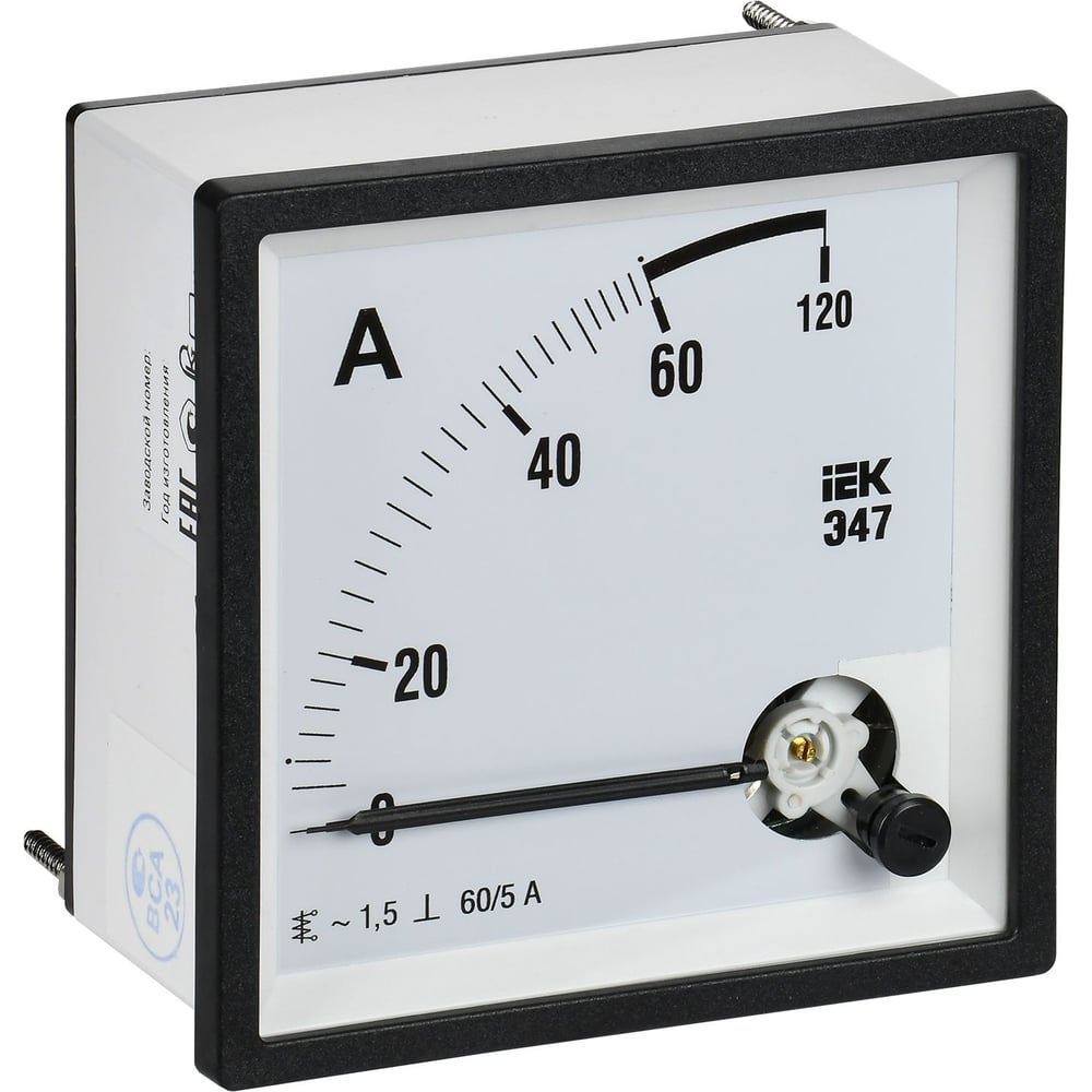 Изображение товара Амперметр IEK э47 60/5А, класс 1.5, монтаж на панель