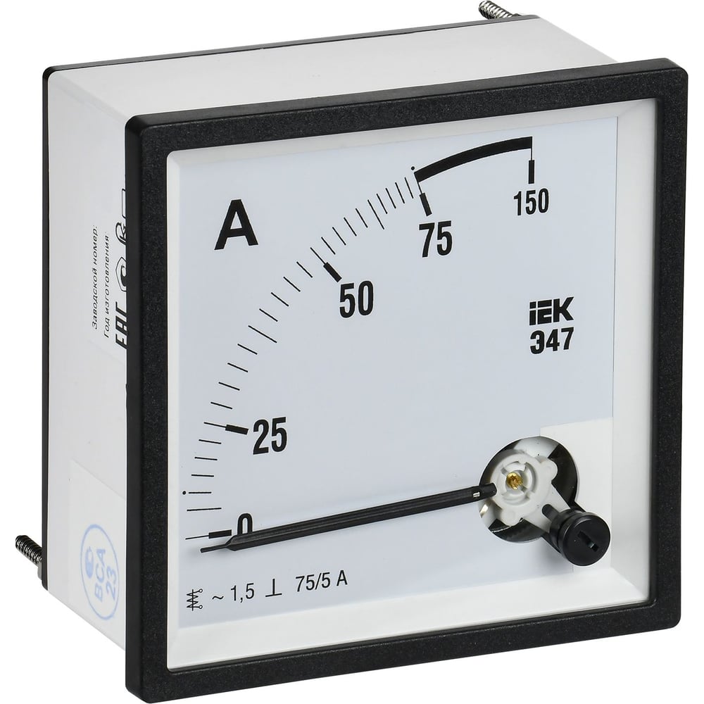 Изображение товара Амперметр IEK э47 75/5а - точный прибор для измерения переменного тока 1. 5 класс