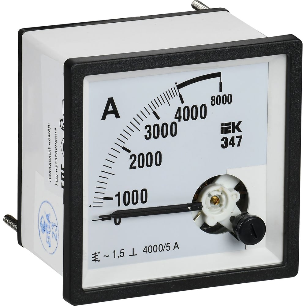 Изображение товара Амперметр IEK э47 4000/5а с классом точности 1.5 монтаж на панель