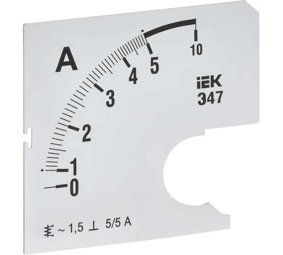 Изображение товара Шкала сменная для амперметра IEK э47 5/5а-1,5 96x96мм IPA20D-SC-0005