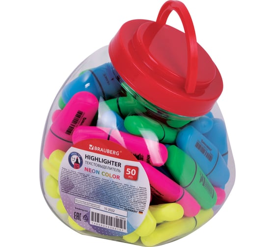 Изображение товара Текстовыделитель BRAUBERG мини, Neon Mini, ассорти, линия 1-5 мм 152431