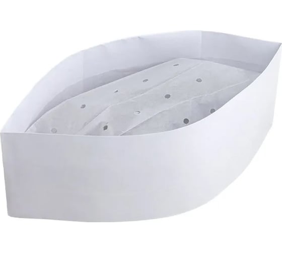 Изображение товара Пилотка поварская ALMIN  h 85 мм, 50 шт. в упаковке, белая, бумажная 1/40 GD-85