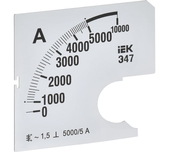 Изображение товара Шкала сменная для амперметра IEK э47 5000/5а-1,5 72x72мм IPA10D-SC-5000