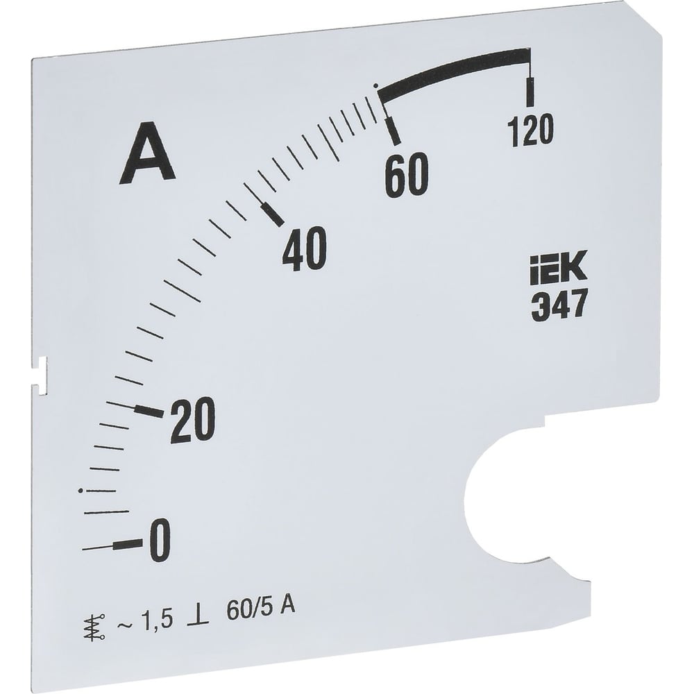 Изображение товара Сменная шкала для амперметра IEK э47 60/5а 96x96мм