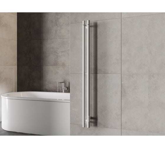 Изображение товара Электрический полотенцесушитель GUARDO alto, 1200 мм высотой, 82 мм шириной, с 2 перекладинами, белый матовый, с греющим кабелем, Alto 2 1282 R9016(M)