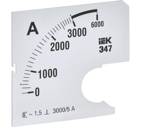 Изображение товара Шкала сменная для амперметра IEK э47 3000/5а-1,5 72x72мм IPA10D-SC-3000