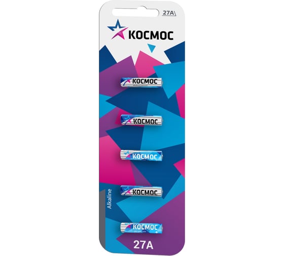 Изображение товара Элемент питания КОСМОС 27А 5BL д/автосигн. KOC27A5BL