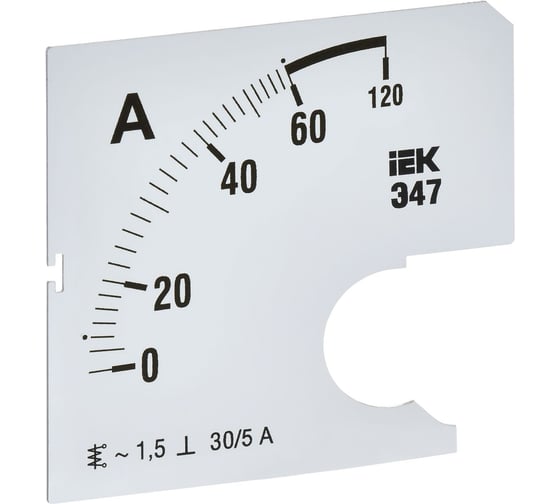 Изображение товара Шкала сменная для амперметра IEK э47 60/5а-1,5 72x72мм IPA10D-SC-0060
