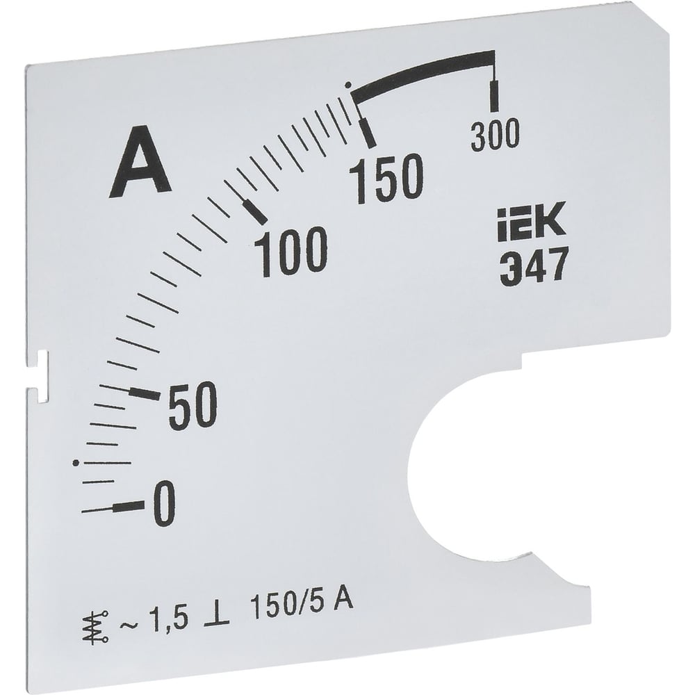 Изображение товара Шкала сменная для амперметра IEK э47 150/5А 72x72мм IPA10D-SC-0150
