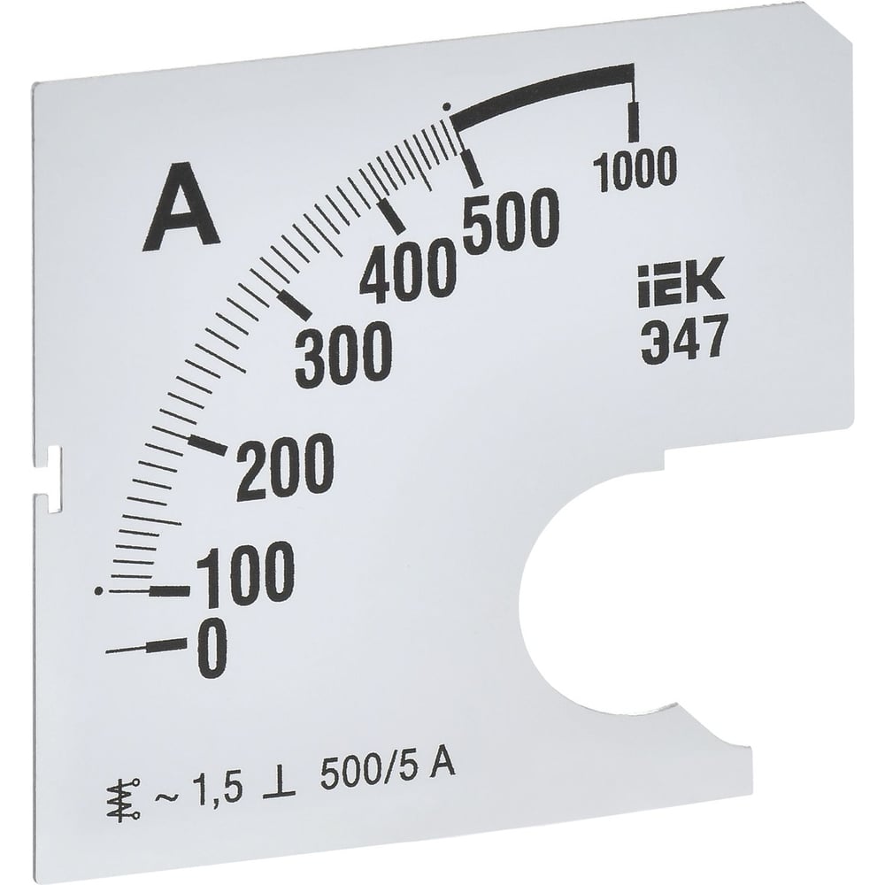 Изображение товара Шкала сменная IEK IPA10D-SC-0500 для амперметра 500 А