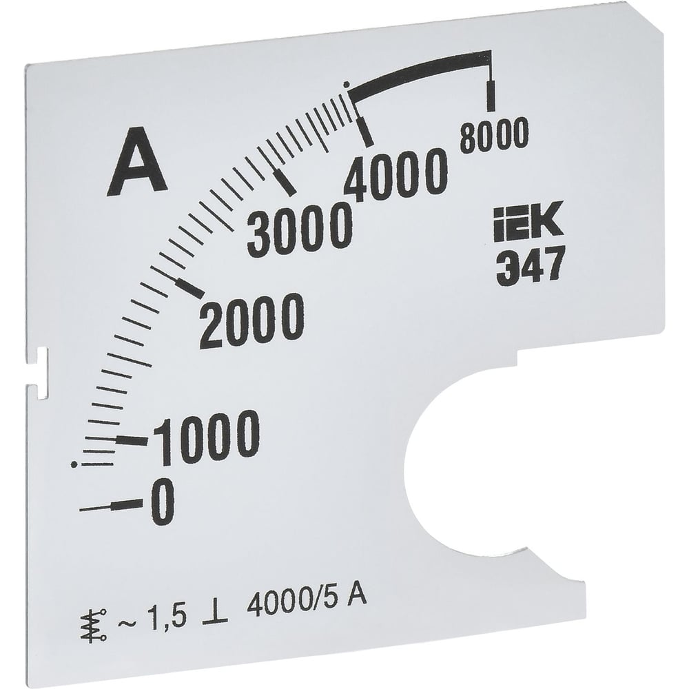 Изображение товара Шкала сменная для амперметра IEK э47 4000/5а-1,5 72x72мм IPA10D-SC-4000