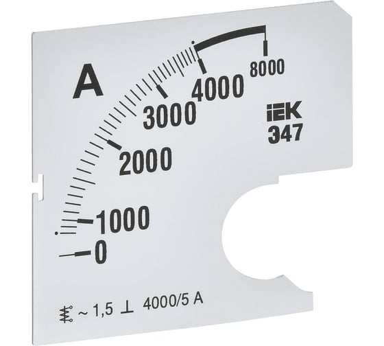 Изображение товара Шкала сменная для амперметра IEK э47 4000/5а-1,5 72x72мм IPA10D-SC-4000