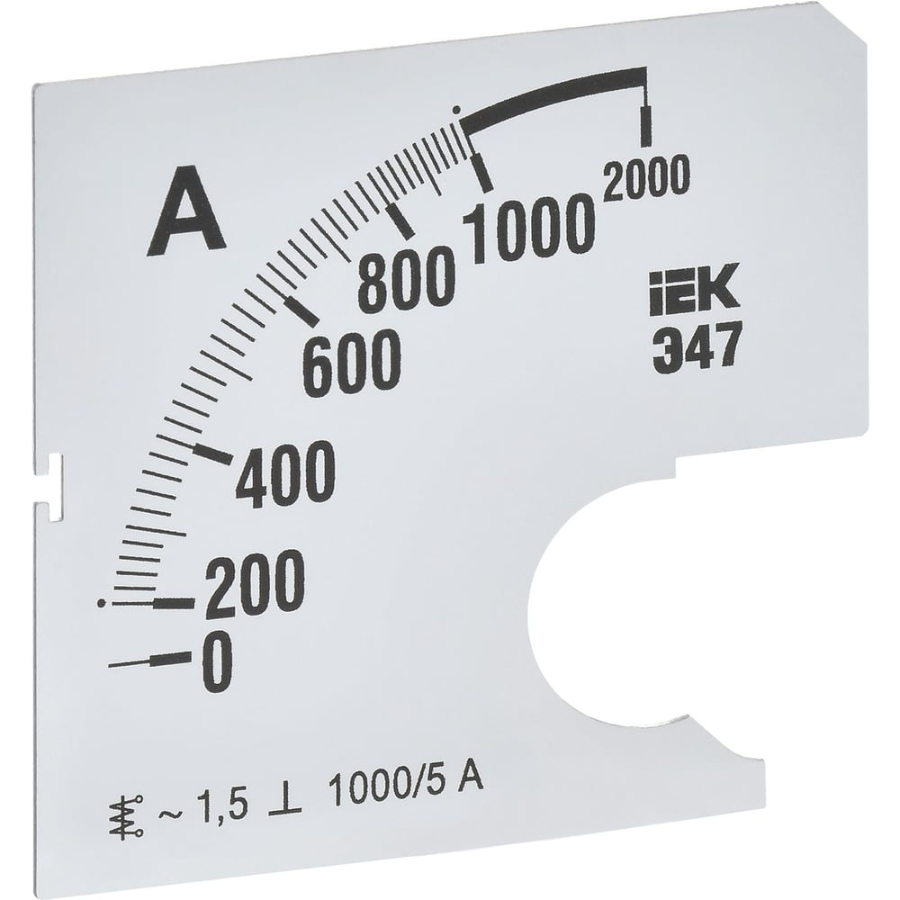 Изображение товара Шкала сменная для амперметра IEK э47 1000/5а-1,5 IPA10D-SC-1000