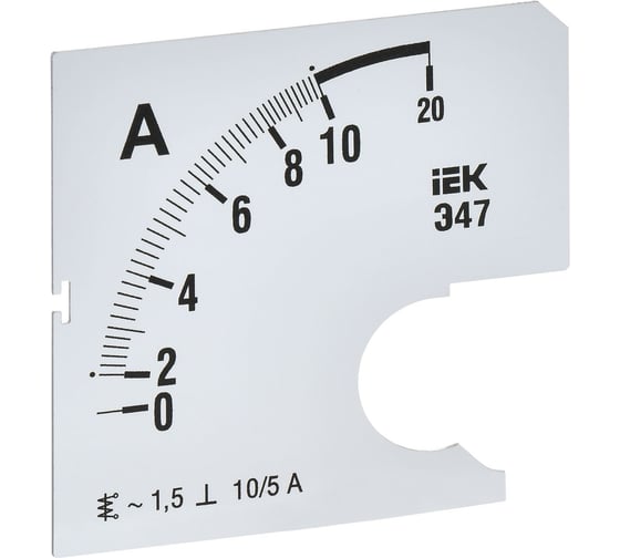 Изображение товара Шкала сменная для амперметра IEK э47 10/5а-1,5 72x72мм IPA10D-SC-0010