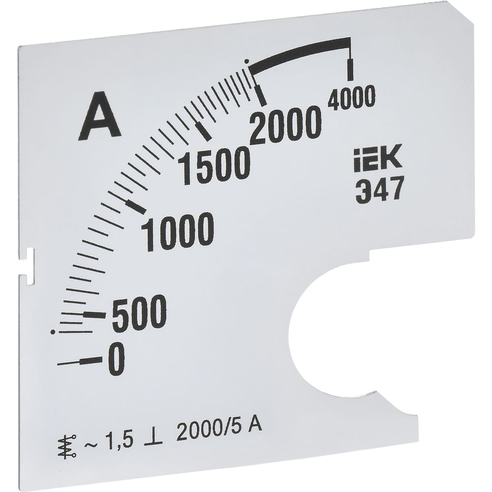 Изображение товара Сменная шкала для амперметра IEK э47 2000/5а-1,5 72x72мм
