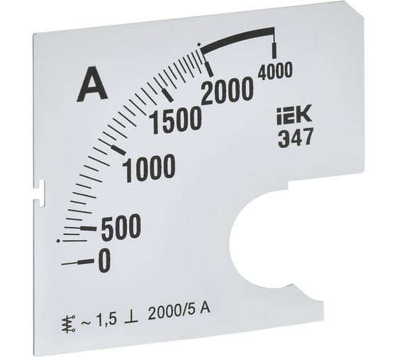 Изображение товара Шкала сменная для амперметра IEK э47 2000/5а-1,5 72x72мм IPA10D-SC-2000