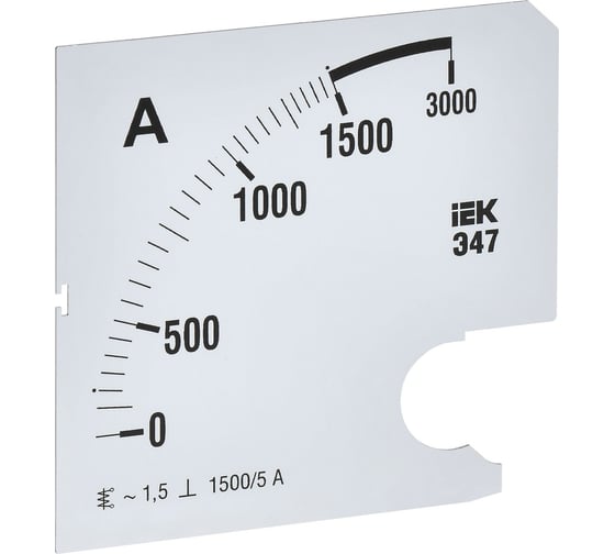 Изображение товара Шкала сменная для амперметра IEK э47 1500/5а-1,5 96x96мм IPA20D-SC-1500