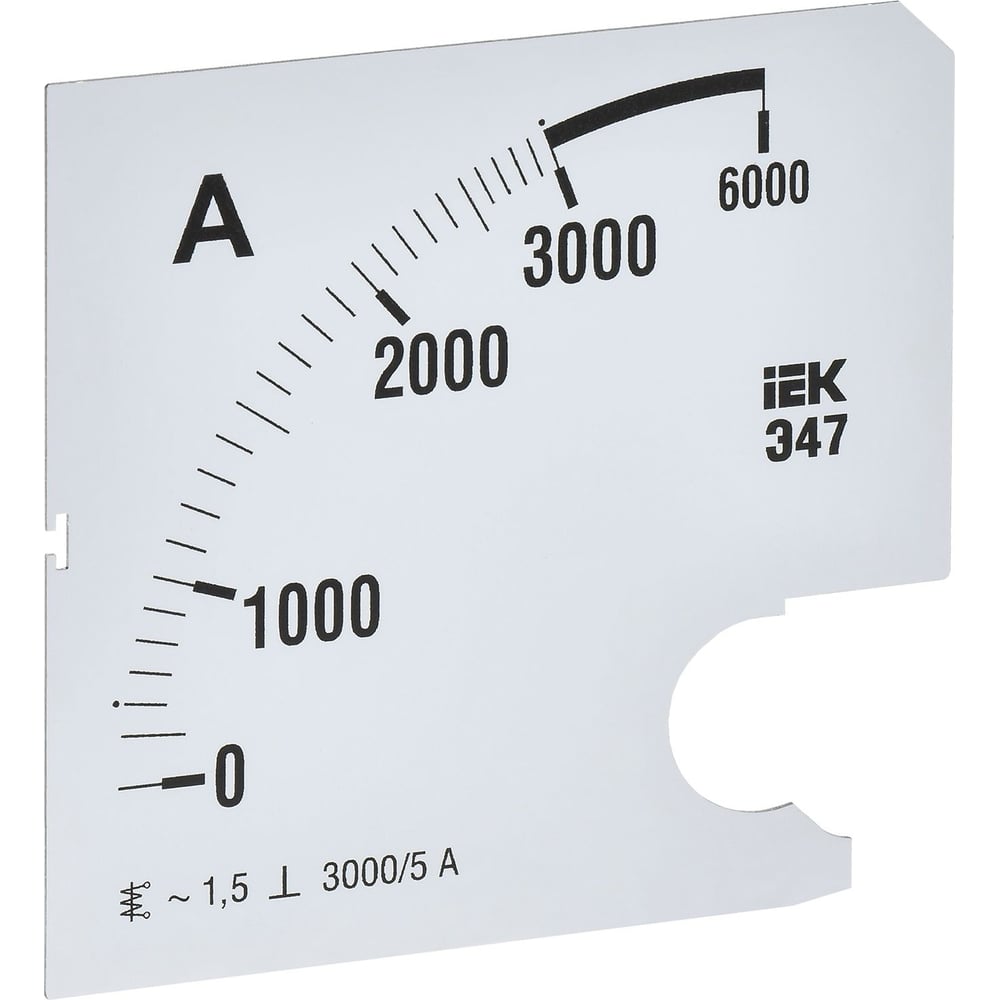 Изображение товара Шкала сменная для амперметра IEK э47 3000/5а-1,5 96x96 мм для электрощитов