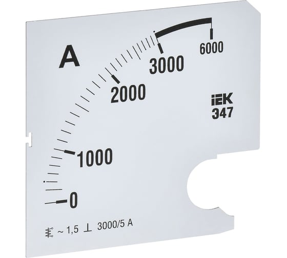 Изображение товара Шкала сменная для амперметра IEK э47 3000/5а-1,5 96x96мм IPA20D-SC-3000