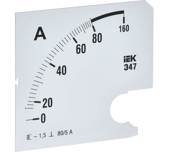 Изображение товара Шкала сменная для амперметра IEK э47 80/5а-1,5 96x96мм IPA20D-SC-0080