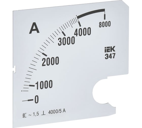Изображение товара Шкала сменная для амперметра IEK э47 4000/5а-1,5 96x96мм IPA20D-SC-4000