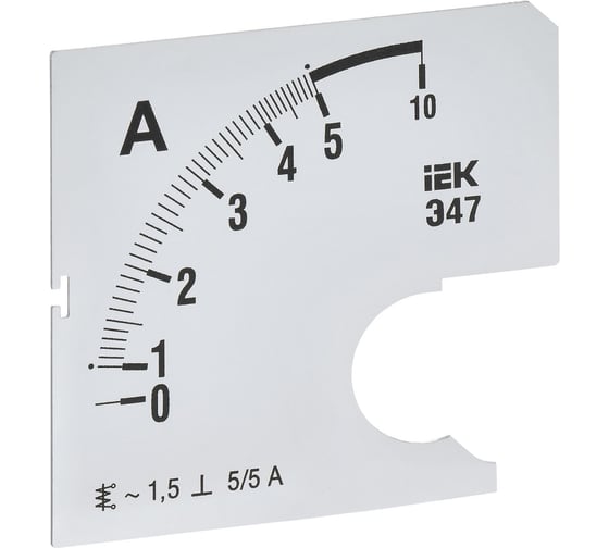 Изображение товара Шкала сменная для амперметра IEK э47 5/5а-1,5 72x72мм IPA10D-SC-0005