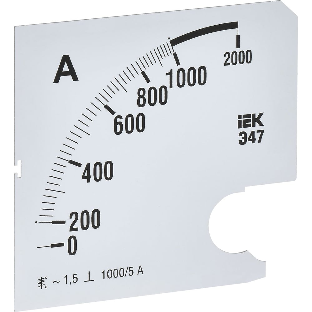 Изображение товара Шкала сменная для амперметра IEK э47 1000/5а-1,5 96x96мм IPA20D-SC-1000