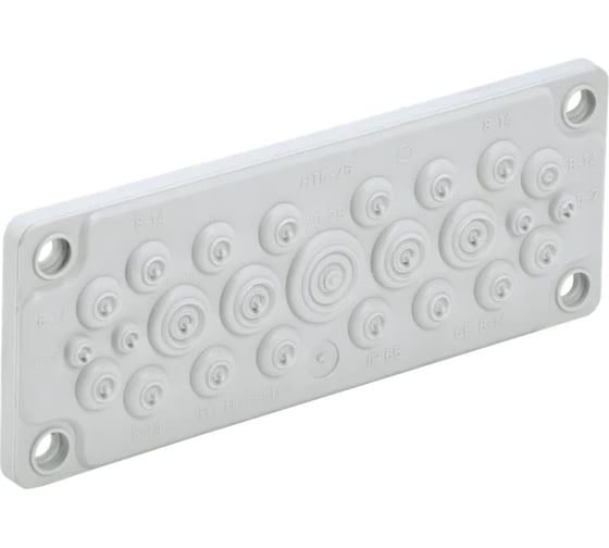 Изображение товара Ввод кабельный мембранный IEK Titan 25 отверстий, d=5-26мм ip65 серый TI-00D-MC-025-65