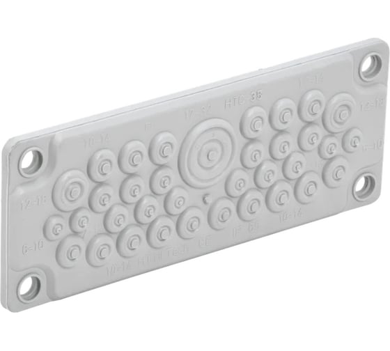 Изображение товара Ввод кабельный мембранный IEK Titan 35 отверстий, d=7-32мм ip65 серый TI-00D-MC-035-65