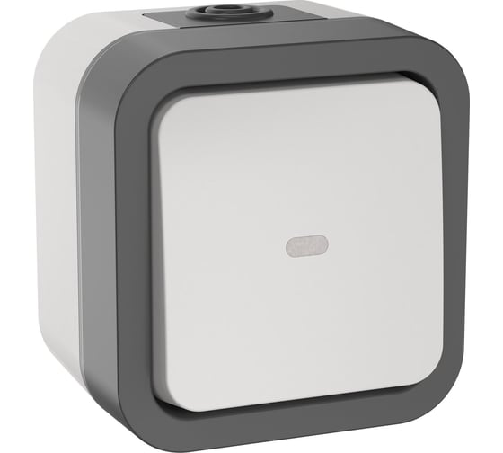 Изображение товара Переключатель одноклавишный IEK Tors с индикацией 10а ip55 ts202 белый TS-V10-1-10-55-K41