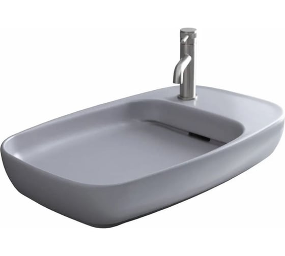 Изображение товара Раковина керамическая наклонная с щелевым сливом ALLEN BRAU LIBERTY 2, 700x426мм, антрацит 4.32012.AN 312488 00312488