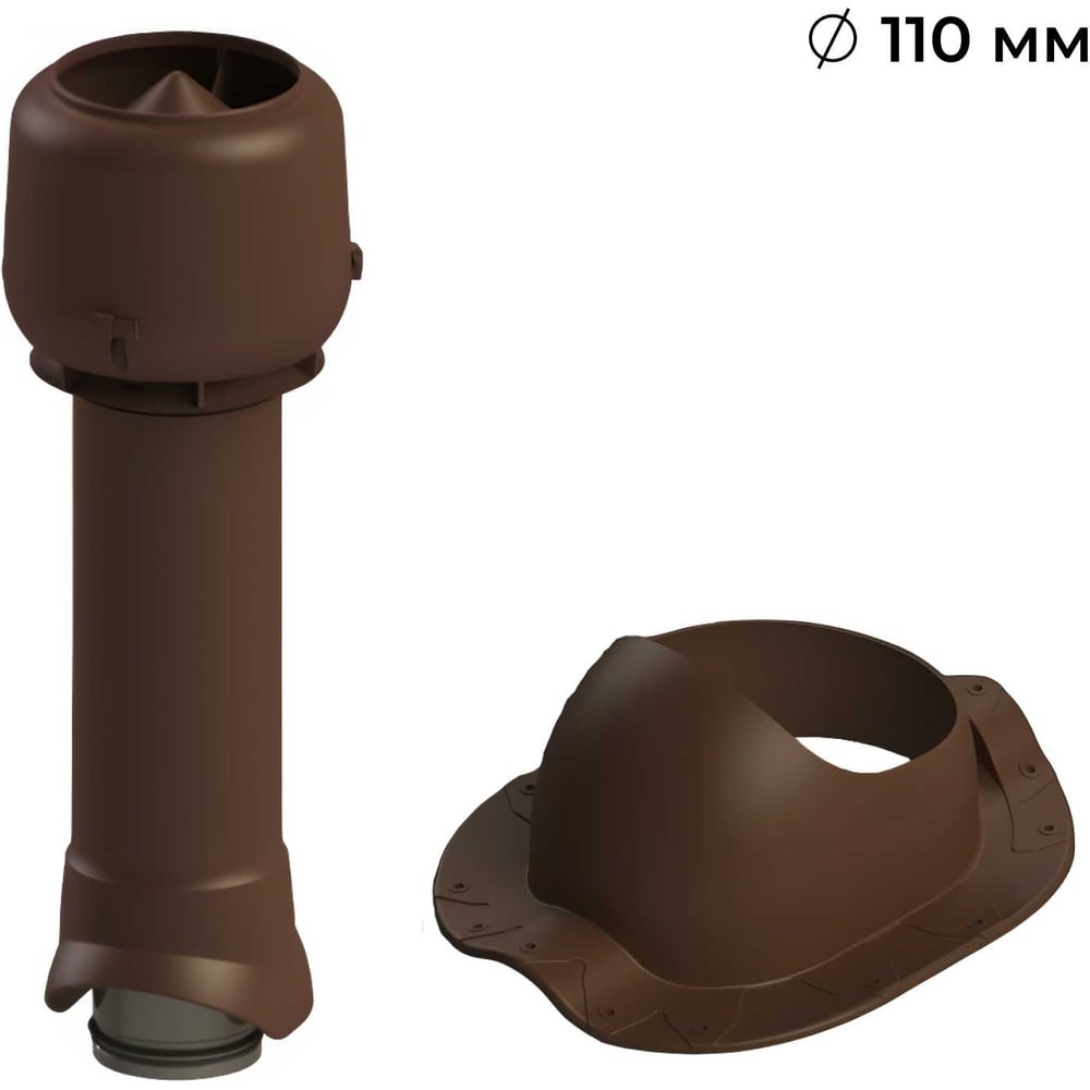 Изображение товара Вентиляционный комплект Татполимер TP-84.110/160 для металлочерепицы Монтеррей коричневый