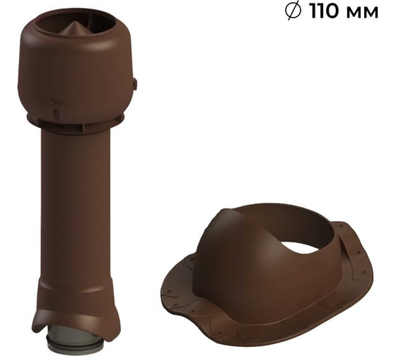 Изображение товара Вентиляционный комплект Татполимер TP-84.110/160 для металлочерепицы Монтеррей, TP-87/S, коричневый 56771