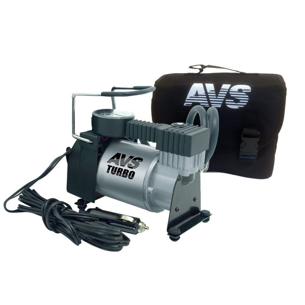 Автомобильный компрессор AVS компрессор автомобильный eco ae 013 4 12 в 130 вт 35 л мин 10 бар манометр 7 бар сумка