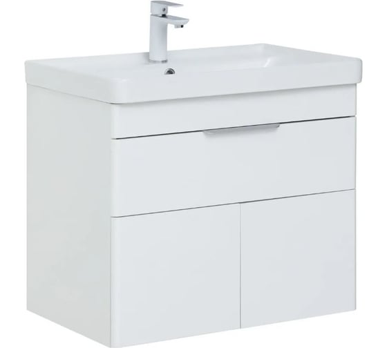 Изображение товара Тумба Ирис new 70 подвесная 1 ящ. 2 фасада цв.белый глянец Aquanet 00310149