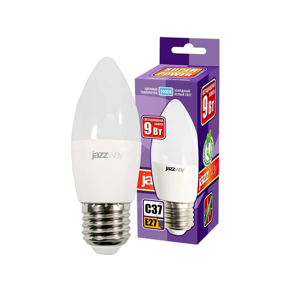 Изображение товара Светодиодная лампа Jazzway PLED-SP 9Вт свеча E27 5000K 820 лм