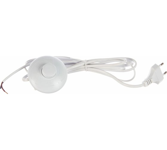 Изображение товара Сетевой шнур FERON с ножным выключателем белый, DM106, артикул 29844