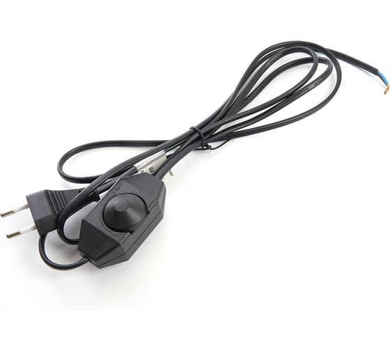 Изображение товара Сетевой шнур с диммером FERON 230V 1,5+0,5м, черный, DM103-200W 23059