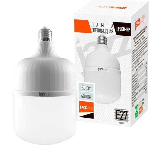 Изображение товара Светодиодная лампа Jazzway высокомощная PLED-HP-T100 30Вт 4000К нейтральный белый E27 2700лм 220В/50Гц 1038913A