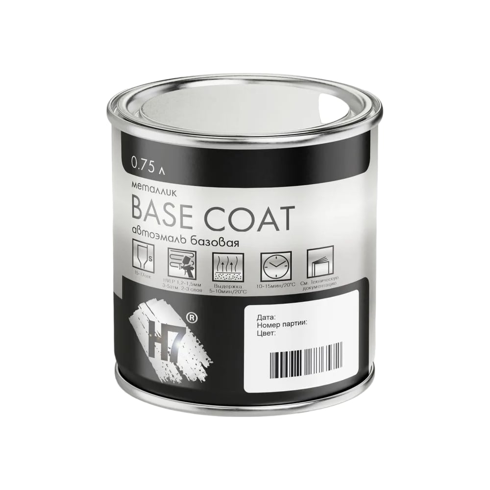 Изображение товара Автоэмаль H7 RENAULT 676 NOIR NACRE металлик 0.75л для кузова