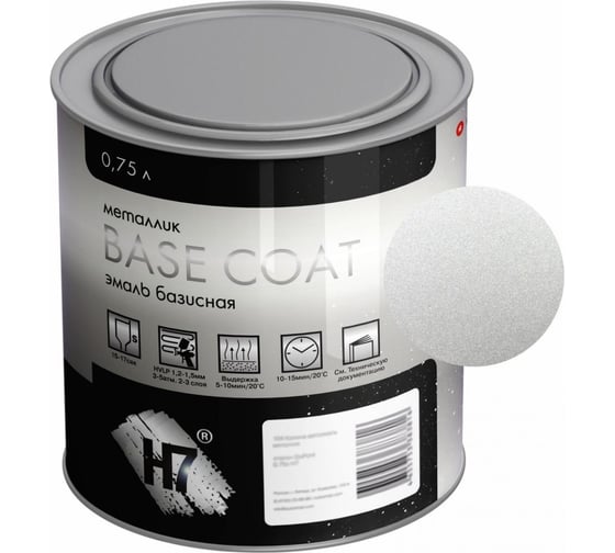 Изображение товара Автоэмаль H7 TOYOTA 1F7 ULTRA SILVER металлик Mobihel 0.75л 384370